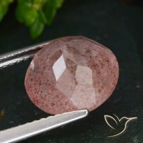 Strawberry Quartz Gemstone in 11 mm (calibrated) Size for Sale, Strawberry Quartz Stone in Deep Pink Color