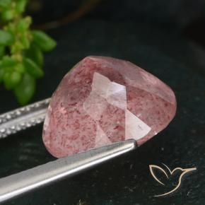 Strawberry Quartz Gemstone in 11 mm (calibrated) Size for Sale, Strawberry Quartz Stone in Rose Pink Color