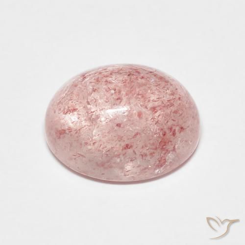 Strawberry Quartz Gemstone in 10 x 8 mm (calibrated) Size for Sale, Strawberry Quartz Stone in Light Pink Color