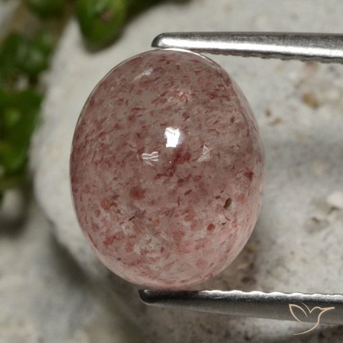 4.01ct Natural Dark Pink Strawberry Quartz, Oval, Translucent