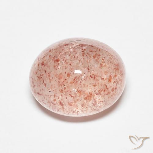 4.28ct Natural Orange Pink Strawberry Quartz, Oval, Translucent