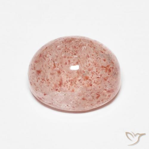 Strawberry Quartz Gemstone in 10 x 8 mm (calibrated) Size for Sale, Strawberry Quartz Stone in Orange Pink Color