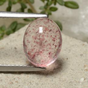 3.5ct Oval Cabochon Red Strawberry Quartz for sale thumb image of 3.5ct Oval Cabochon Red Strawberry Quartz (ID: 479839)