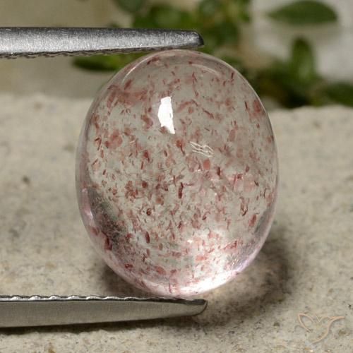5.09ct Natural Light Pink Strawberry Quartz, Oval, Translucent