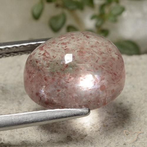 Strawberry Quartz Gemstone in 11 x 9 mm (calibrated) Size for Sale, Strawberry Quartz Stone in Light Pink Color
