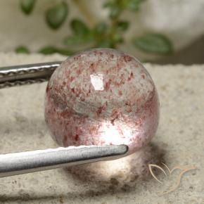 Strawberry Quartz Gemstone in 9 mm (calibrated) Size for Sale, Strawberry Quartz Stone in Light Pink Color