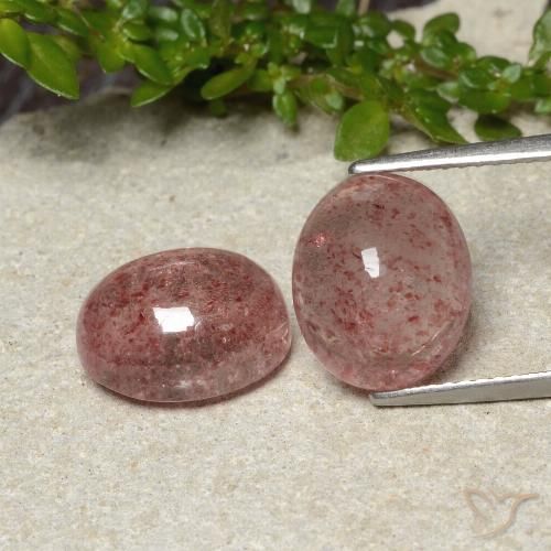 9.1 ct Oval Strawberry Quartz, 11 x 8.9 mm From Russia, Photo A