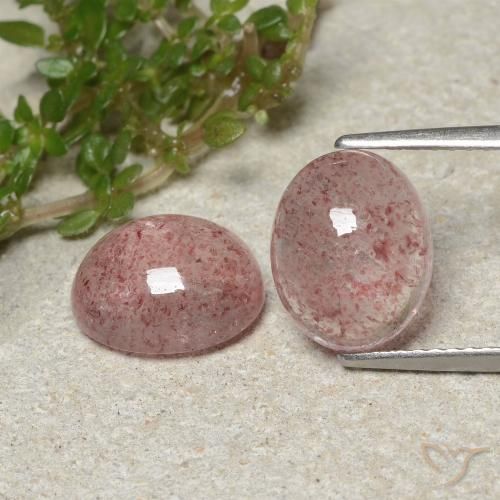 6.26 ct Oval Strawberry Quartz, 9.9 x 8.1 mm From Russia, Photo A