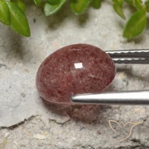 Strawberry Quartz Gemstone in 10 x 8 mm (calibrated) Size for Sale, Strawberry Quartz Stone in Rose Pink Color