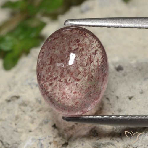 3.36ct Natural Rose Pink Strawberry Quartz, Oval, Translucent