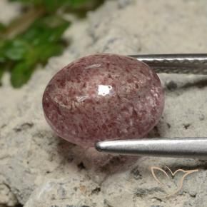 Strawberry Quartz Gemstone in 10 x 8 mm (calibrated) Size for Sale, Strawberry Quartz Stone in Rose Pink Color