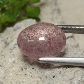 Strawberry Quartz Gemstone in 10 x 8 mm (calibrated) Size for Sale, Strawberry Quartz Stone in Rose Pink Color