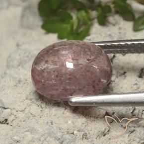 Strawberry Quartz Gemstone in 10 x 8 mm (calibrated) Size for Sale, Strawberry Quartz Stone in Light Pink Color