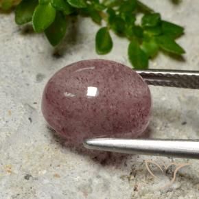 Strawberry Quartz Gemstone in 11 x 9 mm (calibrated) Size for Sale, Strawberry Quartz Stone in Rose Pink Color