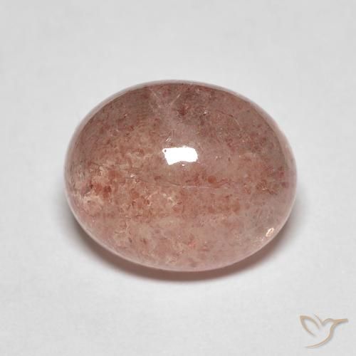 4.84ct Natural Grapefruit Pink Strawberry Quartz, Oval, Translucent