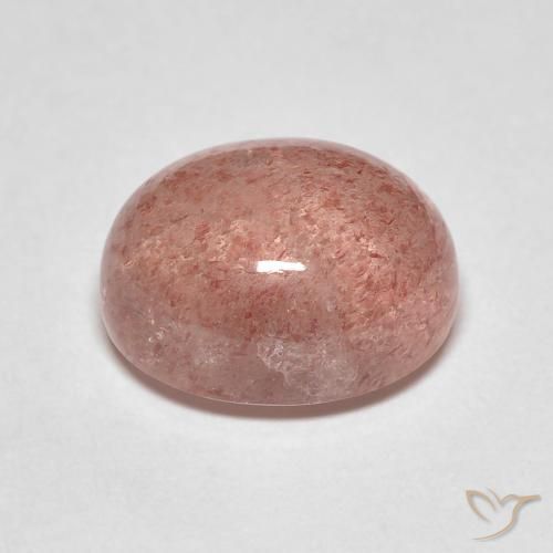 Strawberry Quartz Gemstone in 11 x 9 mm (calibrated) Size for Sale, Strawberry Quartz Stone in Grapefruit Pink Color