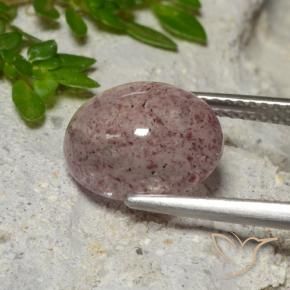 Strawberry Quartz Gemstone in 11 x 9 mm (calibrated) Size for Sale, Strawberry Quartz Stone in Deep Bubblegum Pink Color