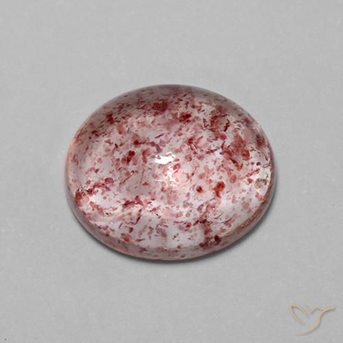 Strawberry Quartz Gemstone in 11 x 9 mm (calibrated) Size for Sale, Strawberry Quartz Stone in Light Rosewood Pink Color