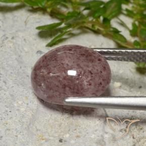 Strawberry Quartz Gemstone in 11 x 9 mm (calibrated) Size for Sale, Strawberry Quartz Stone in Deep Rosewood Pink Color