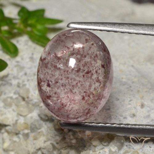 4.64ct Natural Medium Pink Strawberry Quartz, Oval, Translucent