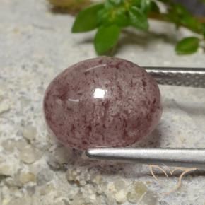 Strawberry Quartz Gemstone in 11 x 9 mm (calibrated) Size for Sale, Strawberry Quartz Stone in Deep Pink Color