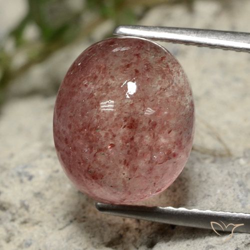 5.34ct Natural Rose Pink Strawberry Quartz, Oval, Translucent
