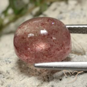 Strawberry Quartz Gemstone in 11 x 9 mm (calibrated) Size for Sale, Strawberry Quartz Stone in Rose Pink Color