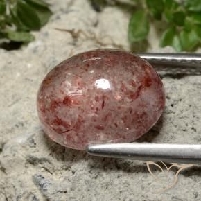 Strawberry Quartz Gemstone in 11 x 9 mm (calibrated) Size for Sale, Strawberry Quartz Stone in Deep Rose Pink Color