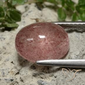 Strawberry Quartz Gemstone in 11 x 9 mm (calibrated) Size for Sale, Strawberry Quartz Stone in Rose Pink Color