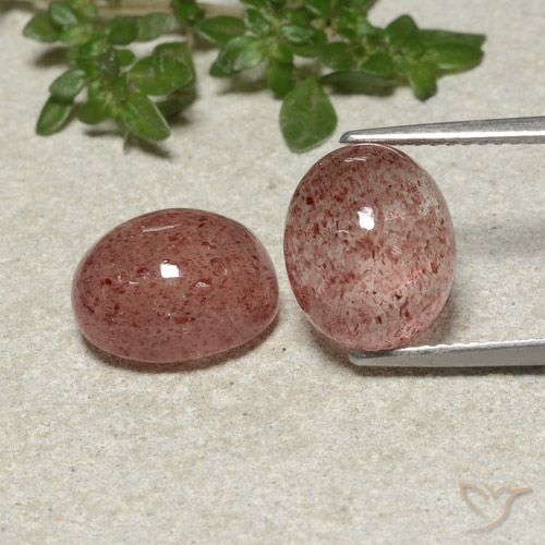 10.07 ct Oval Strawberry Quartz, 10.9 x 9.1 mm From Russia, Photo A