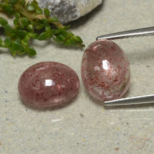 6.52 ct Oval Strawberry Quartz, 10.1 x 8.1 mm From Russia, Photo A