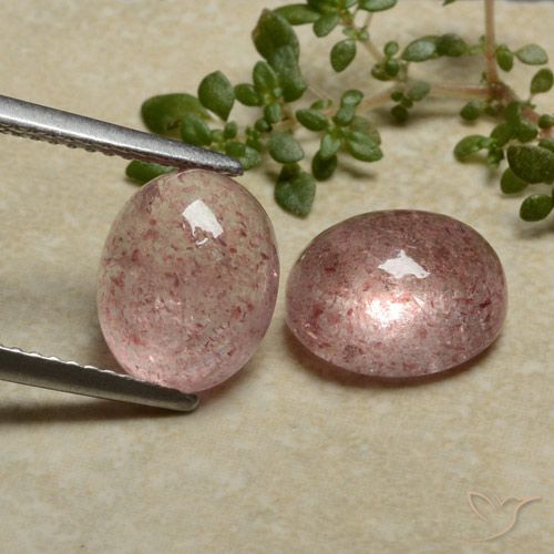 7.4 ct Oval Strawberry Quartz, 10.1 x 8.1 mm From Russia, Photo A