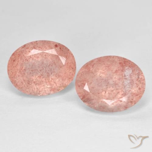 7.62 ct Oval Cut Strawberry Quartz, 11.2 x 9 mm From Russia, Photo A