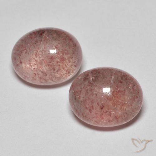 7.31 ct Oval Strawberry Quartz, 10 x 8.1 mm From Russia, Photo A