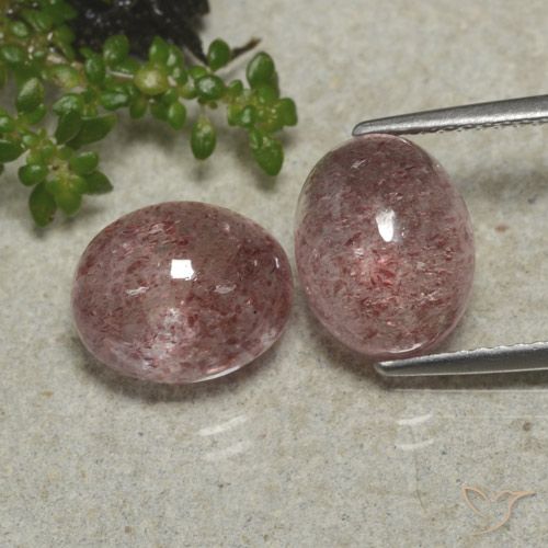 8.31 ct Oval Strawberry Quartz, 10.1 x 8.1 mm From Russia, Photo A
