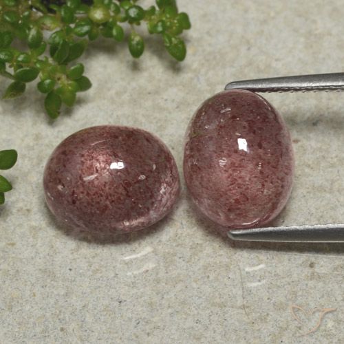 7.72 ct Oval Strawberry Quartz, 10 x 8.1 mm From Russia, Photo A