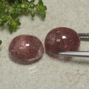 Strawberry Quartz Gemstones in 10 x 8 mm (calibrated) Size for Sale, Strawberry Quartz Stones in Deep Pink Color