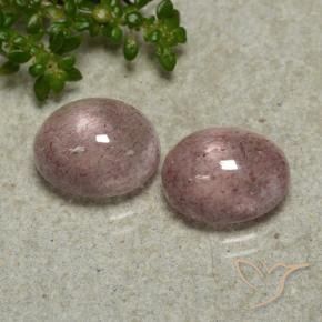 6.34 ctw Pink Strawberry Quartz Stones, Natural Strawberry Quartz in Oval Cabochon Shape for Sale
