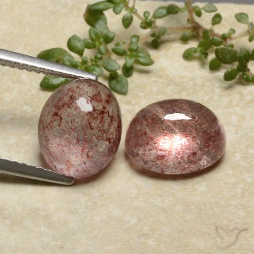 7.17 ct Oval Strawberry Quartz, 10.1 x 8.1 mm From Russia, Photo A