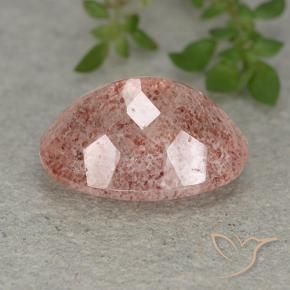 Strawberry Quartz Gemstone in 14 x 10 mm (calibrated) Size for Sale, Strawberry Quartz Stone in Rose Pink Color