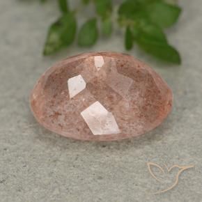 Strawberry Quartz Gemstone in 14 x 10 mm (calibrated) Size for Sale, Strawberry Quartz Stone in Peach Rose Color