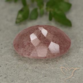 Strawberry Quartz Gemstone in 14 x 10 mm (calibrated) Size for Sale, Strawberry Quartz Stone in Rose Pink Color