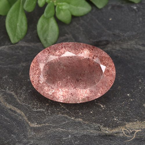 5.79ct Natural Rose Pink Strawberry Quartz, Oval, Translucent