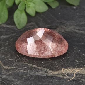 Strawberry Quartz Gemstone in 14 x 10 mm (calibrated) Size for Sale, Strawberry Quartz Stone in Rose Pink Color