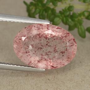 5.3ct Oval Facet Red Strawberry Quartz for sale thumb image of 5.3ct Oval Facet Red Strawberry Quartz (ID: 490707)