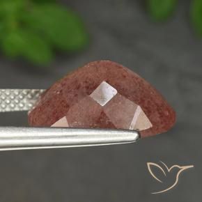 Strawberry Quartz Gemstone in 14 x 10 mm (calibrated) Size for Sale, Strawberry Quartz Stone in Medium Pink Color