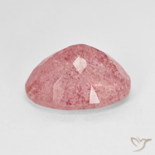 Strawberry Quartz Gemstone in 14 x 10 mm (calibrated) Size for Sale, Strawberry Quartz Stone in Medium Pink Color