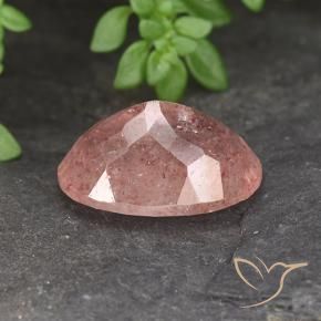 Strawberry Quartz Gemstone in 14 x 10 mm (calibrated) Size for Sale, Strawberry Quartz Stone in Light Rose Pink Color