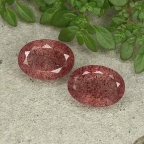 Medium Pink Strawberry Quartz Gem - 5.1ct Oval Facet (ID: 490724)