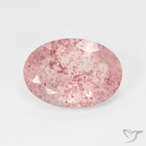 4.96 ct Oval Cut Strawberry Quartz, 13.9 x 9.8 mm From Russia, Photo A